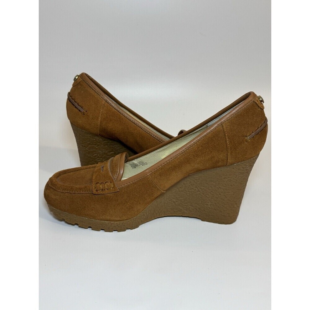 Michael Michael Kors Rory Loafer Wedge Heels Walnut Womens  SIZE 91/2 - Picture 6 of 14